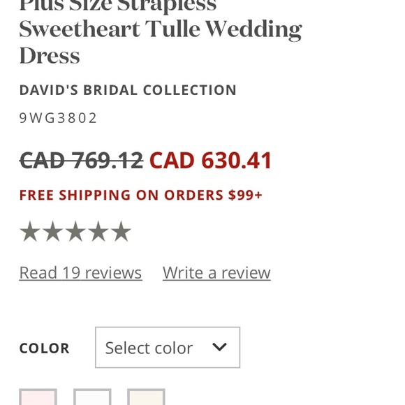 Blush wedding dress size 16 - Picture 3 of 3